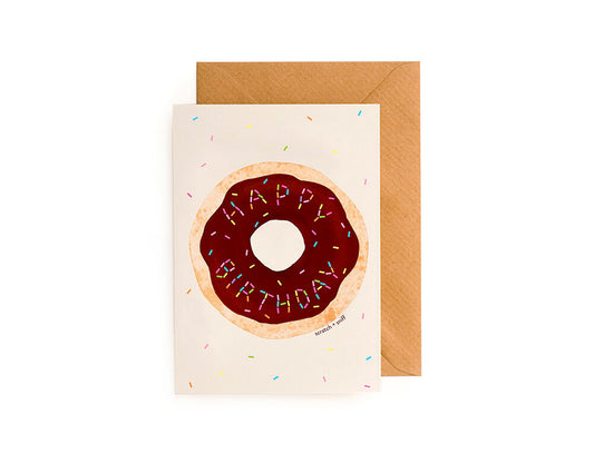 Scratch + Sniff Scented Chocolate Donut Card with Happy Birthday Sprinkles!