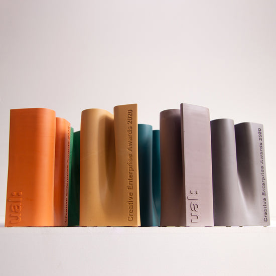 UAL's Creative Enterprise Awards 2020 Trophy designed and made by Extra&ordinary Design