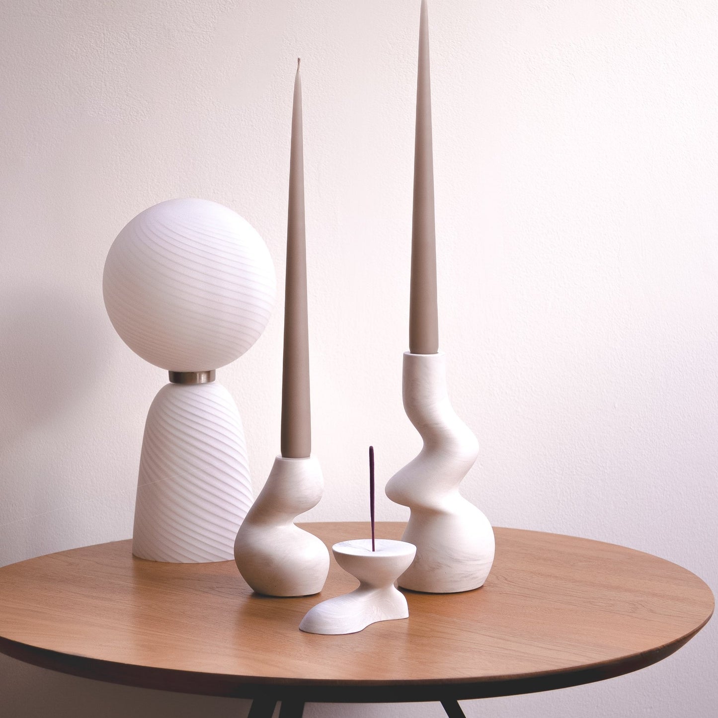 [GRAVITY] Set of 3 | Two Types Candle Holders + Incense Burner