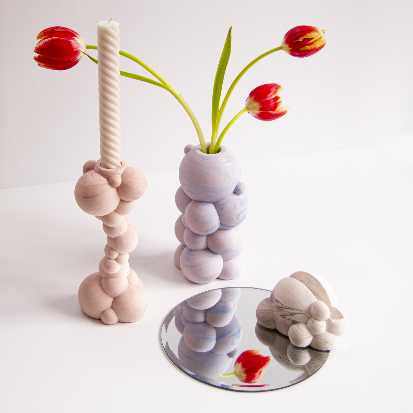 [MOLECULES] Tall Bubble Candle Holder