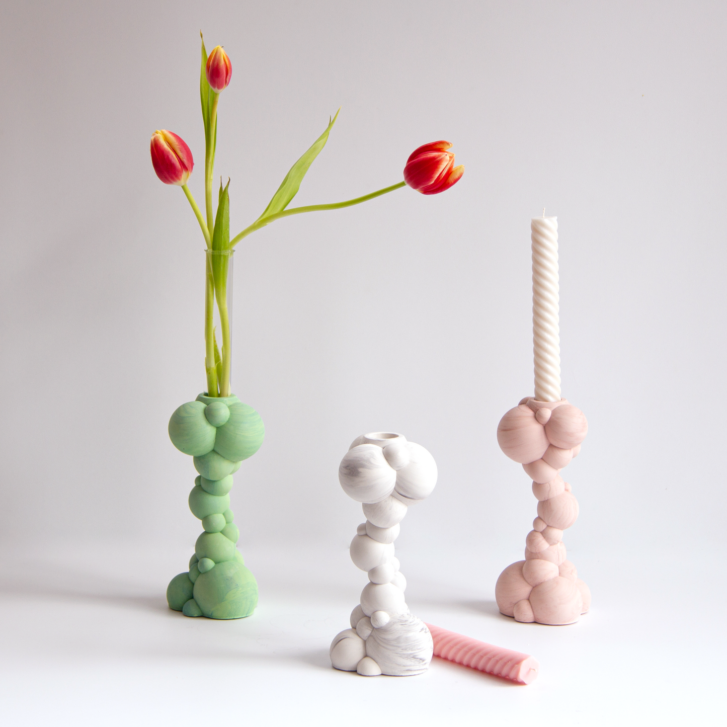 [MOLECULES] Tall Bubble Candle Holder