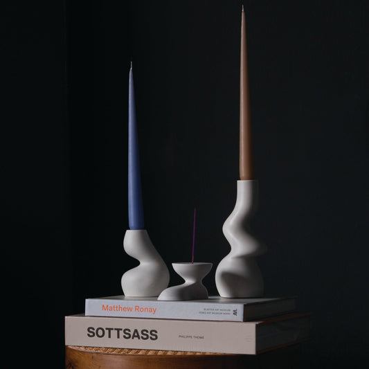 [GRAVITY] Set of 3 | Two Types Candle Holders + Incense Burner